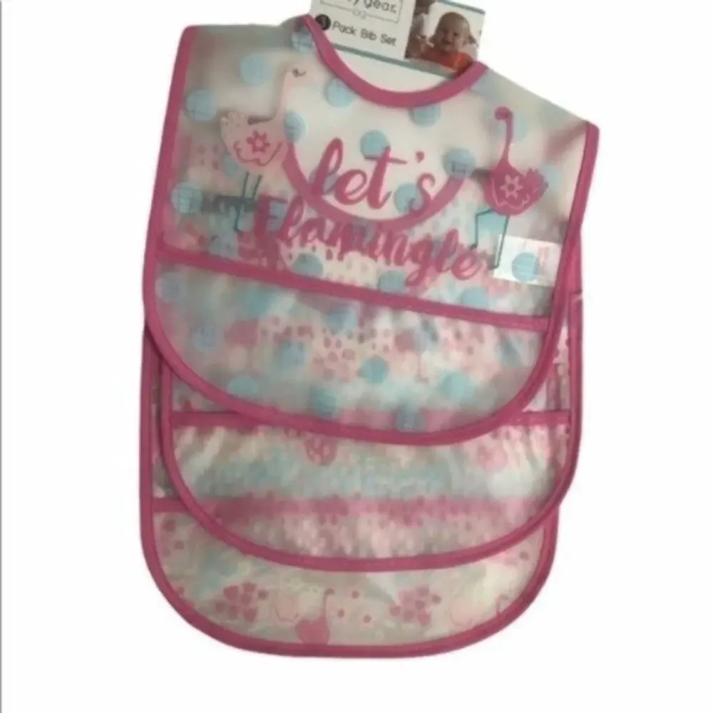 Baby Gear Three Pack Easy Clean Up Bib Set